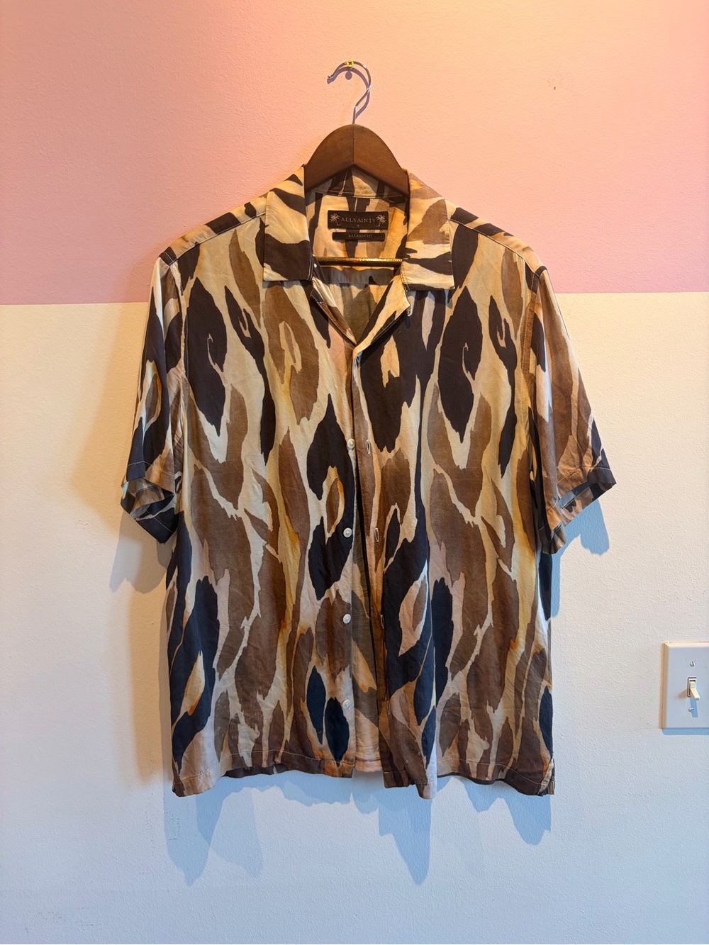 All Saints Men’s Fuego Camp Shirt